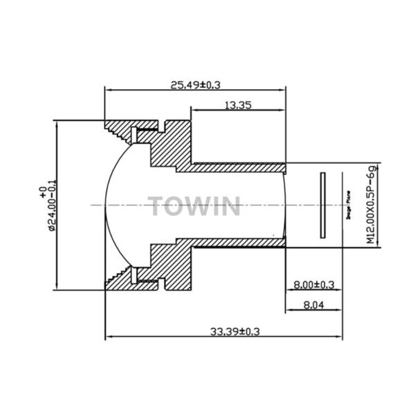 2/3″ 8mm M12 IR Corrected FA Lens