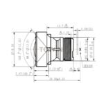 3.4mm M12 Lens 18MP 1/2.3" Wide Angle Low Distortion