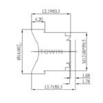 3.1mm 1/4" M12 Low Distortion CCTV Lens