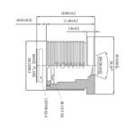 12mm 5MP M12 Low Distortion Lens