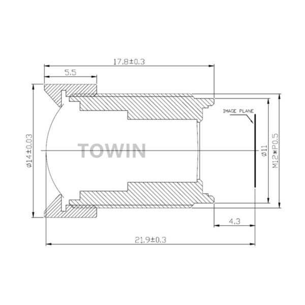 4.1mm F4.0 5MP M12 Low Distortion Lens