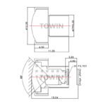 1/4″ 2.5mm M7 Miniature Low Distortion Lens