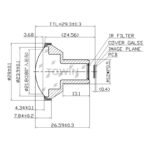 10MP 2.4mm M12 Automotive Fisheye Lens
