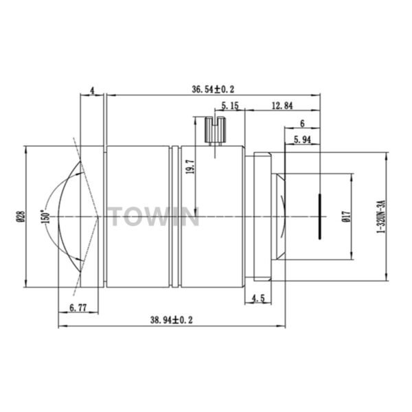 12MP 3.2mm CS-Mount IR Corrected Lens | 1/1.7″ FA Lens