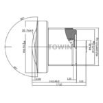 6MP 190° Fisheye M12 Lens