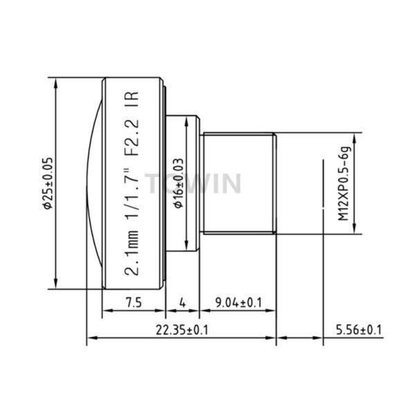 8MP 180° Fisheye M12 Lens