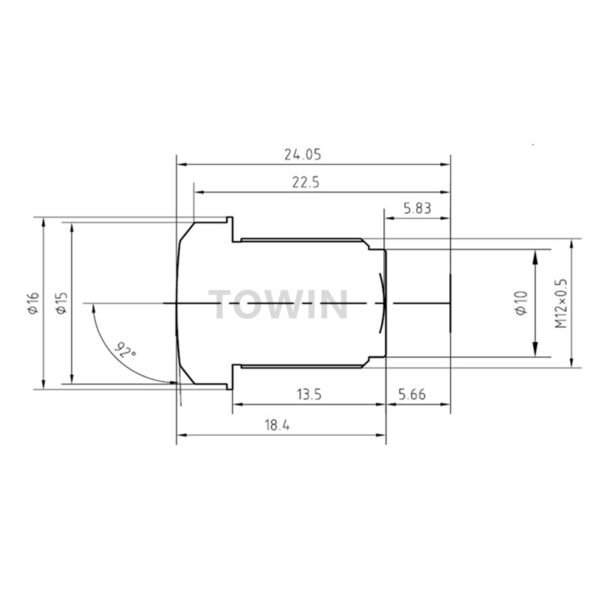 2.4mm 184° Fisheye M12 Lens