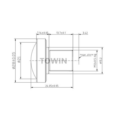 8MP 1.5mm Fisheye M12 Lens | 185° IR Corrected Panoramic Lens