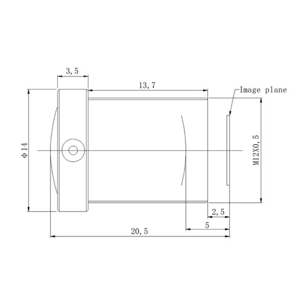 12MP 6mm M12 Automotive Lens | IP67 Low Distortion Drone Lens