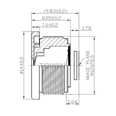 3MP 6mm M12 Low Distortion Industrial Lens
