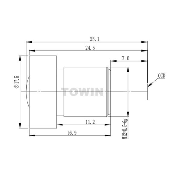 1/2.5" Low Distortion Lens