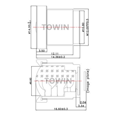 1/3.2" Wide Angle 98° Low Distortion Lens