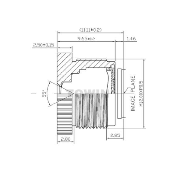 5MP 7.5mm Low Distortion M12 Lens