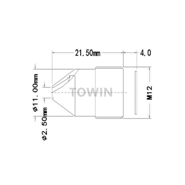 12mm F1.6 M12 Telephoto Lens | Low-Light Pinhole CCTV Lens