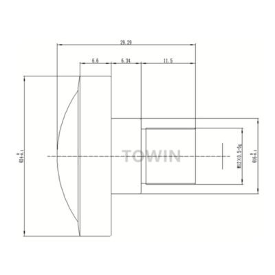 12MP 1.85mm M12 Fisheye Lens | 185° IR Corrected Lens