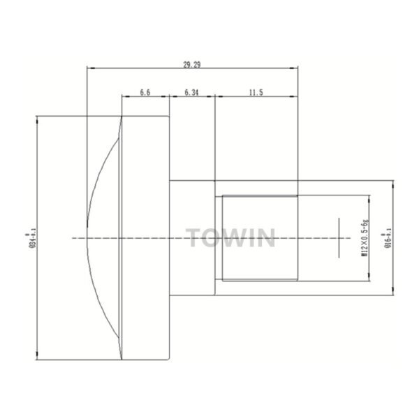 12MP 1.85mm M12 Fisheye Lens | 185° IR Corrected Lens