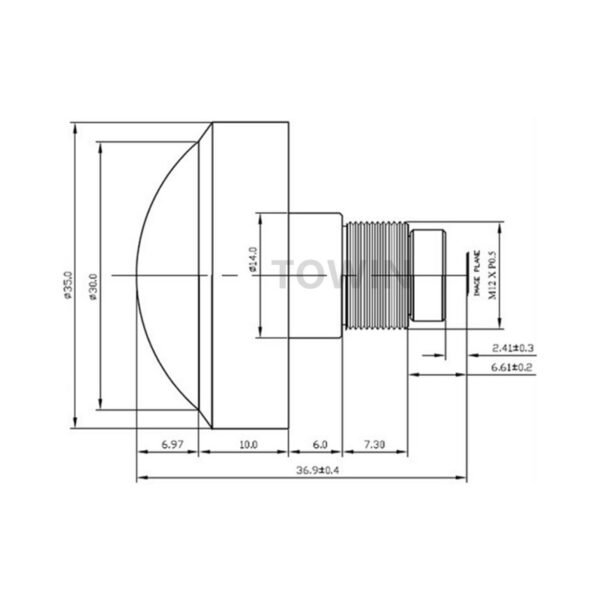 10MP 1.0mm M12 Fisheye Lens