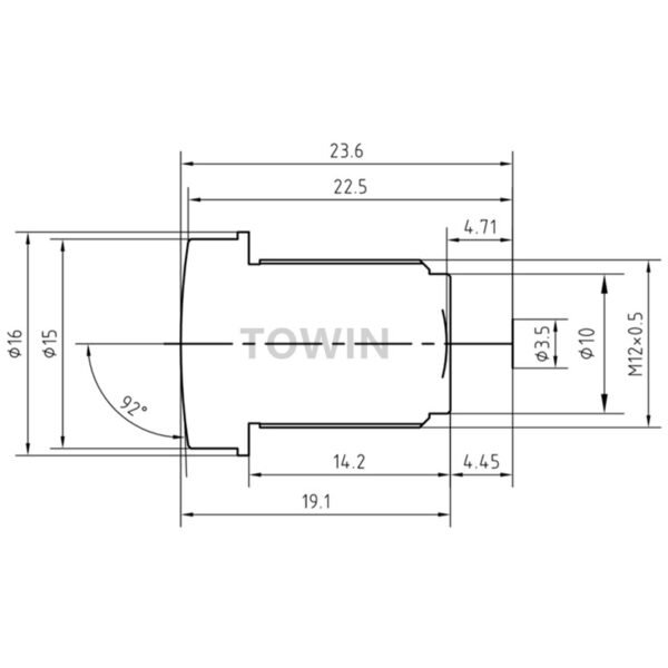 1/3″ 1.65mm M12 Fisheye Lens
