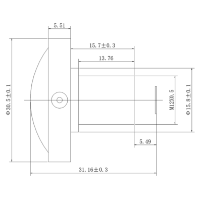 8MP 1.9mm M12 Fisheye Lens | 181° IR Corrected Drone Lens