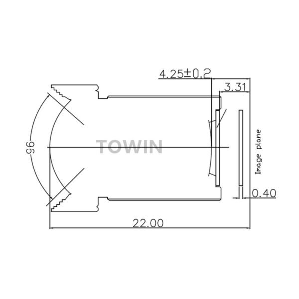 5MP 4.0mm M12 Low Distortion Industrial Lens