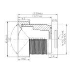 5MP 2.98mm M12 Low Distortion Lens
