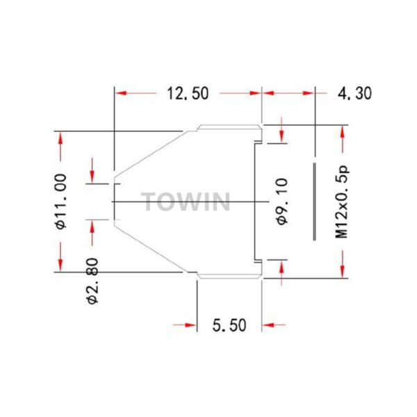 10mm M12 Pinhole Lens | Machine Vision Lens