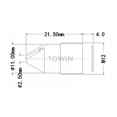 16mm F1.8 M12 Pinhole Lens | 1/2″ CCTV Lens