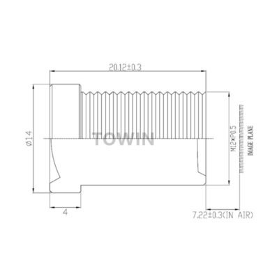 25mm M12 Telephoto Lens | 2MP IR Corrected Low Distortion CCTV Lens