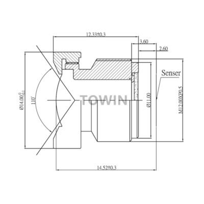 5MP 3mm 110° M12 Wide Angle Lens