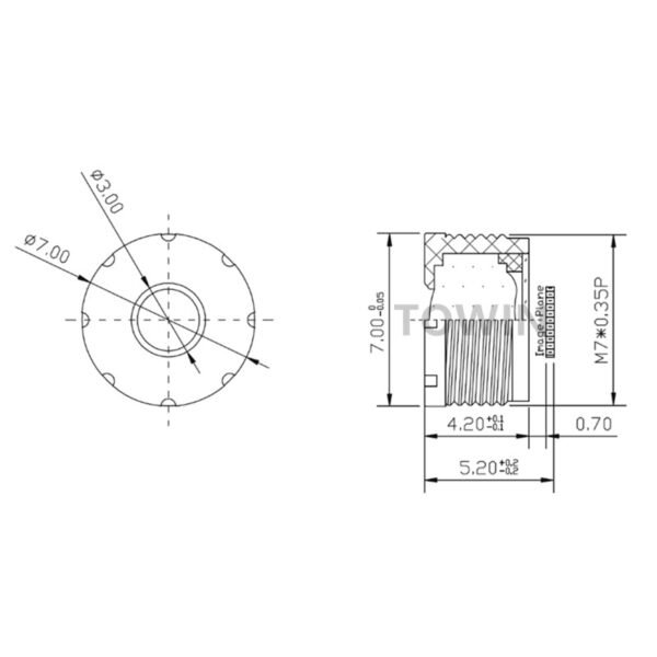 1/4″ M7 Miniature Lens | 3.2mm Low Distortion Lens
