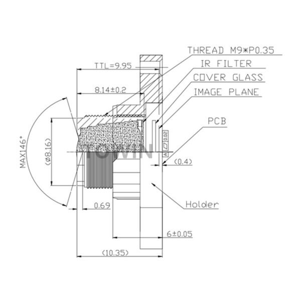 2.7mm M9 Miniature Lens