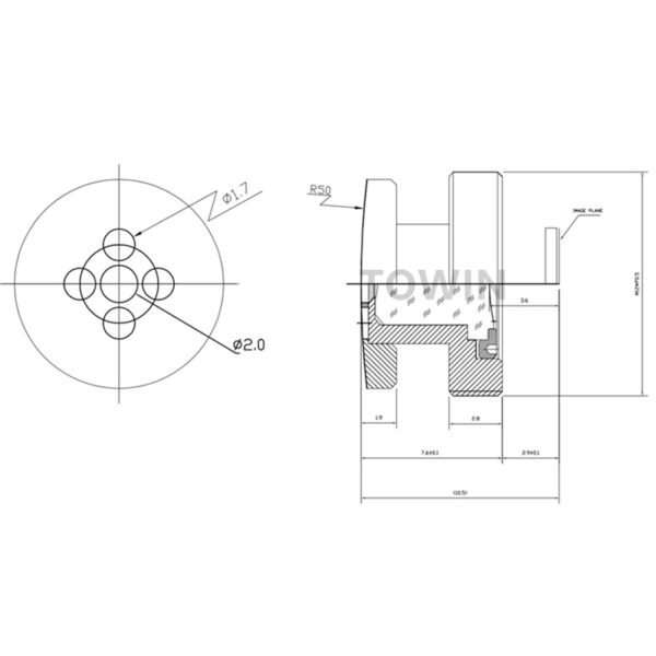 3.7mm M12 Ultra-Short Lens | 1/3″ Micro Pinhole CCTV Lens