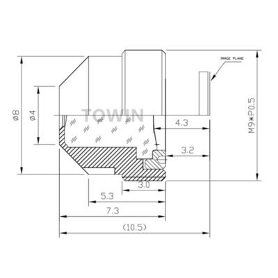 4.2mm M9 Miniature Lens | 80° 1/3″ Micro Pinhole CCTV Lens