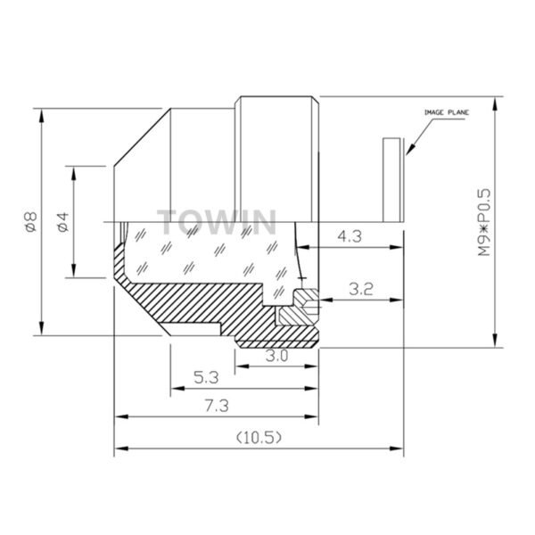4.2mm M9 Miniature Lens | 80° 1/3″ Micro Pinhole CCTV Lens