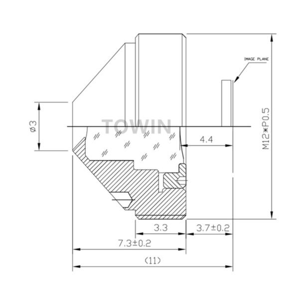 4.2mm F2.8 M12 CCTV Lens | 0.1m MOD Micro Pinhole Lens