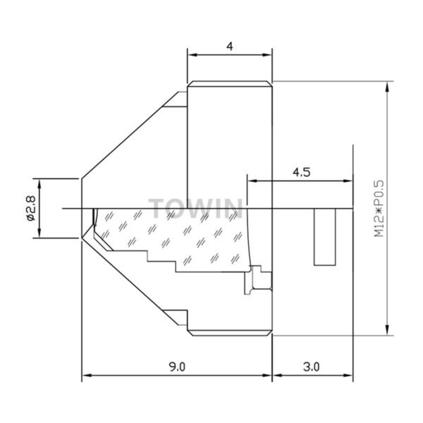 2.8mm F2.4 M12 Wide Angle Lens | 1/3″ Pinhole CCTV Lens