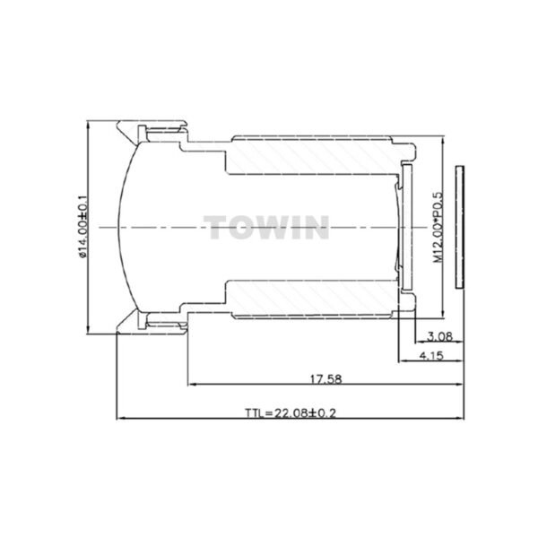 1/2.5" Ultra Low Distortion Lens