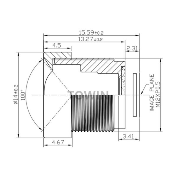 1/3" Ultra Low Distortion Lens