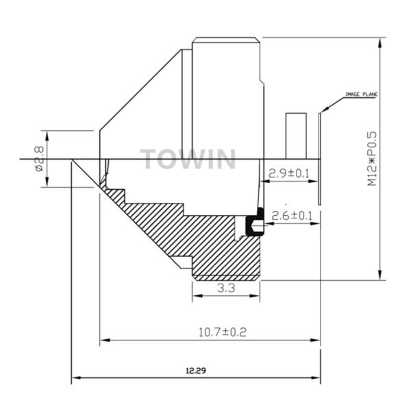 2.1mm M12 CCTV Lens | 1/4″ Wide Angle Pinhole Lens