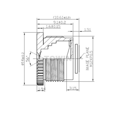 5MP 6.5mm M12 Zero Distortion Machine Vision Lens