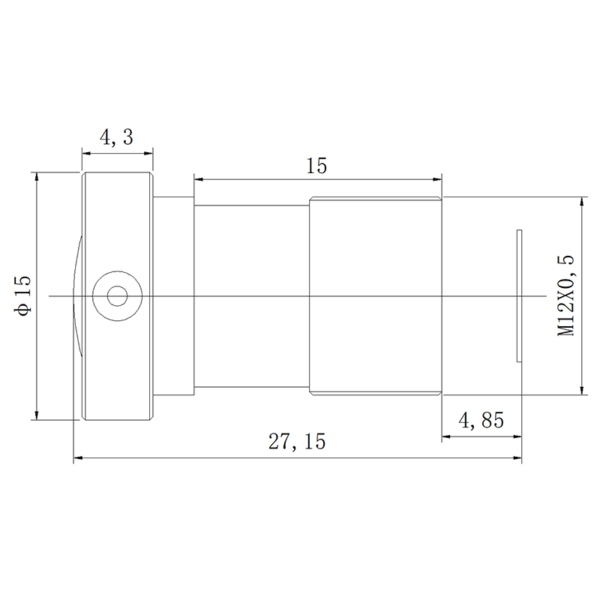 1/2″ Sensor Low Distortion Lens | 35mm M12 Telephoto Lens