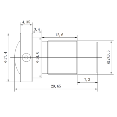 8MP 4.3mm M12 CCTV Lens | 2/3″ Wide Angle Lens