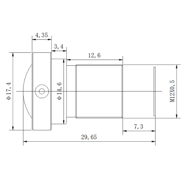 8MP 4.3mm M12 CCTV Lens | 2/3″ Wide Angle Lens