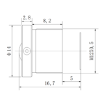 5MP 6mm M12 Lens | 2/3″ Machine Vision & CCTV Lens