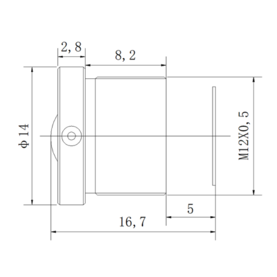 5MP 6mm M12 Lens | 2/3″ Machine Vision & CCTV Lens
