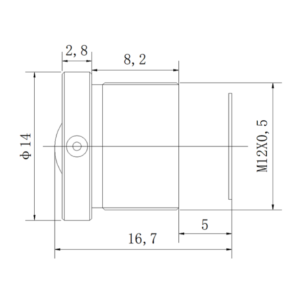 5MP 6mm M12 Lens | 2/3″ Machine Vision & CCTV Lens