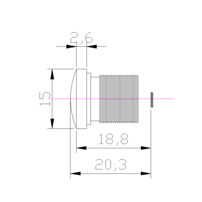 5MP 2.1mm M12 Fisheye Lens | 1/3" Automotive Lens