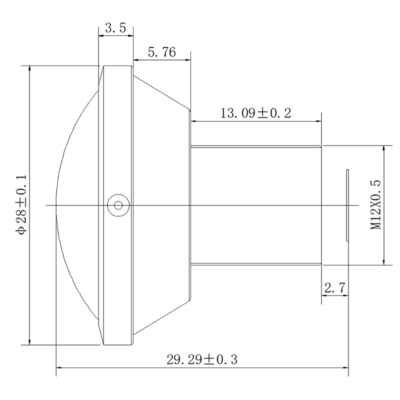 5MP 2.4mm M12 Fisheye Lens | 1/2.5" 218° Automotive Lens