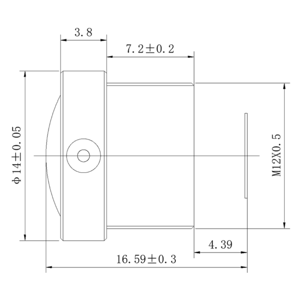 5MP 2.4mm M12 Fisheye Lens | 1/2.8" Automotive Lens