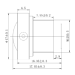 8MP 2.5mm M12 Fisheye Lens | 1/1.8" 176° Drone CCTV Lens